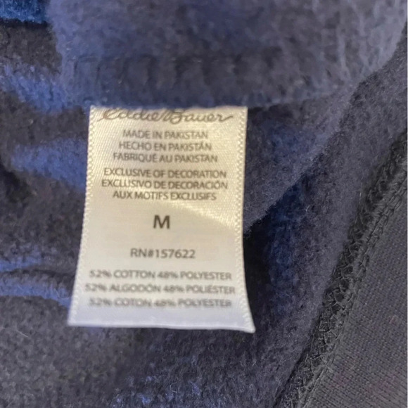 Eddie Bauer Navy Blue Lounge Hoodie Men’s Size Medium - Picture 5 of 7